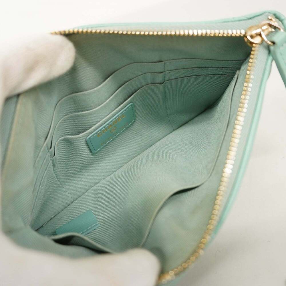 CHANEL Blue Lambskin Leather Wallet - Picture 4 of 11